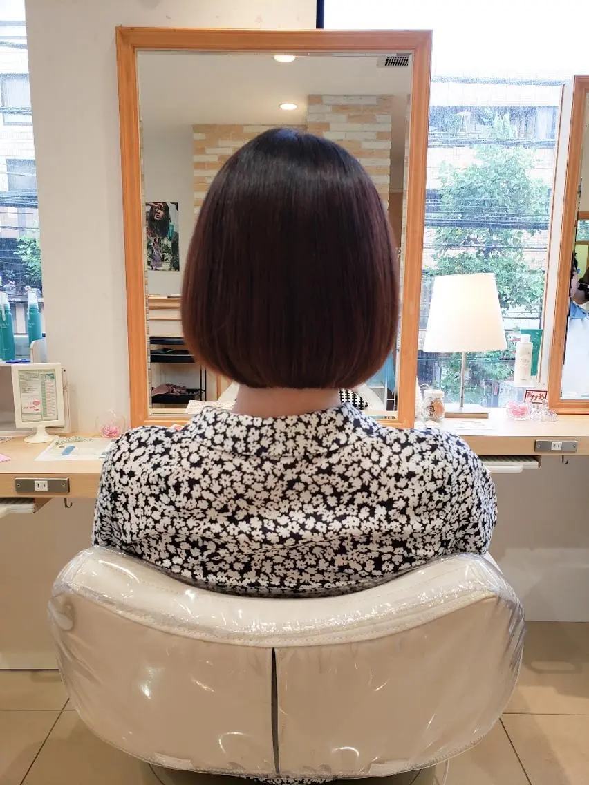 ミディアム パーマ 縮毛矯正 トリートメント 美髪⭐︎髪質改善 井上　康司のヘアスタイル