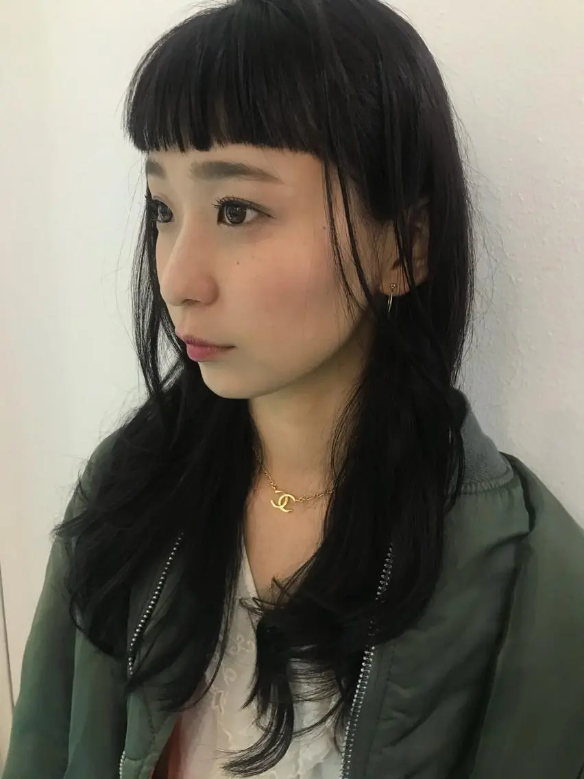 ロング カット ヘアカラー トリートメント 💓パーマ，💗 レイヤーカットのヘアスタイル
