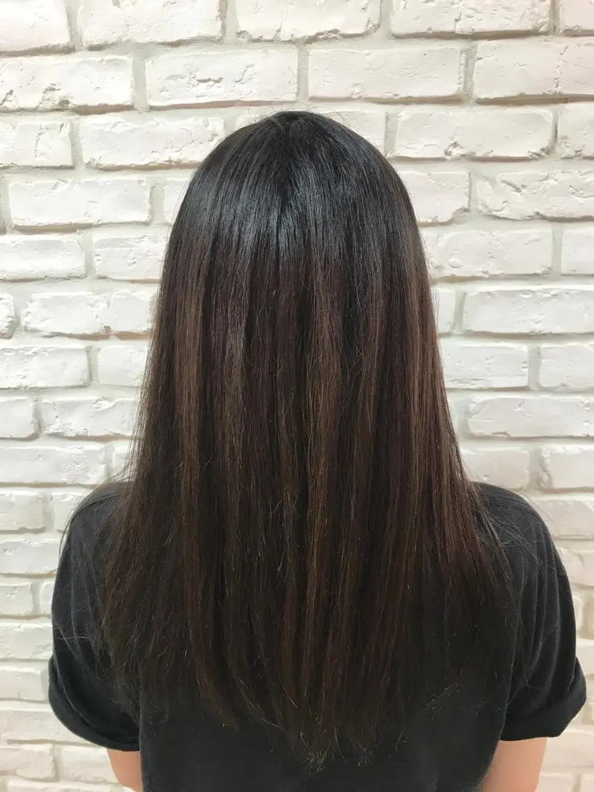 ロング カラー グラデーションカラー ハイライトカラー ハイライト 村上 真依子のヘアスタイル
