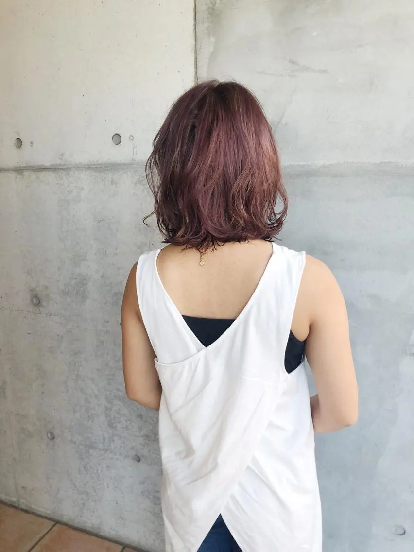 ショート カラー パーマ ヘアカラー 吉田 明弘のヘアスタイル