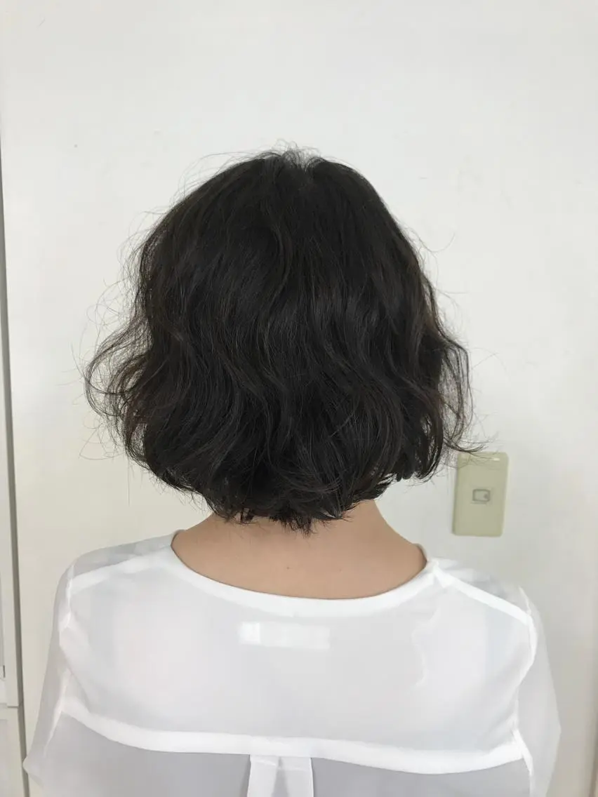 ショート パーマ 大石 さやかのヘアスタイル