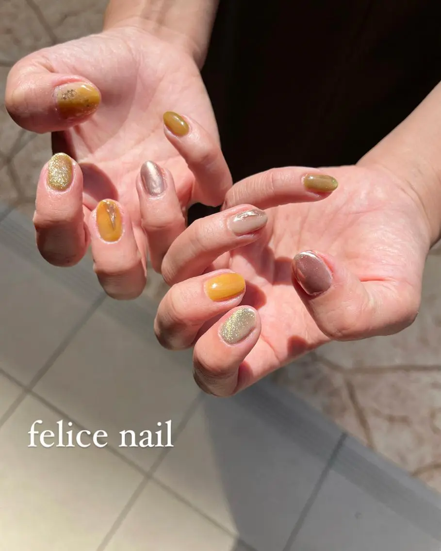 ネイル ミラーネイル felice nailのネイルデザイン