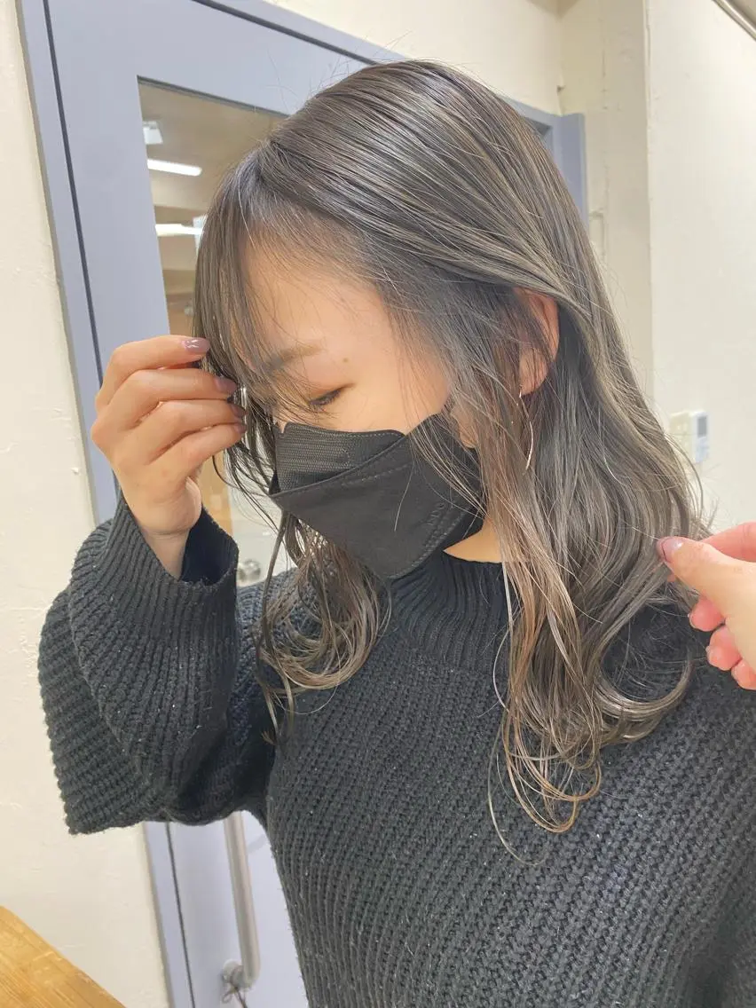 カラー レディースパーマ モデル募集RIKOのヘアスタイル