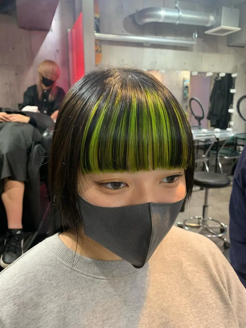 ロング カラー カット ヘアカラー ハイトーン/メンズ/ ウルフ特化 小松のヘアスタイル