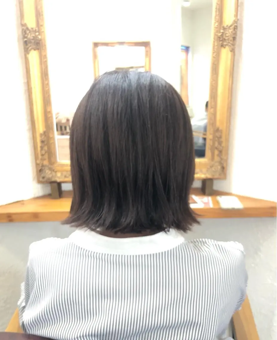 ミディアム カラー 透明感カラー カット ヘアカラー トリートメント 正田 美帆のヘアスタイル