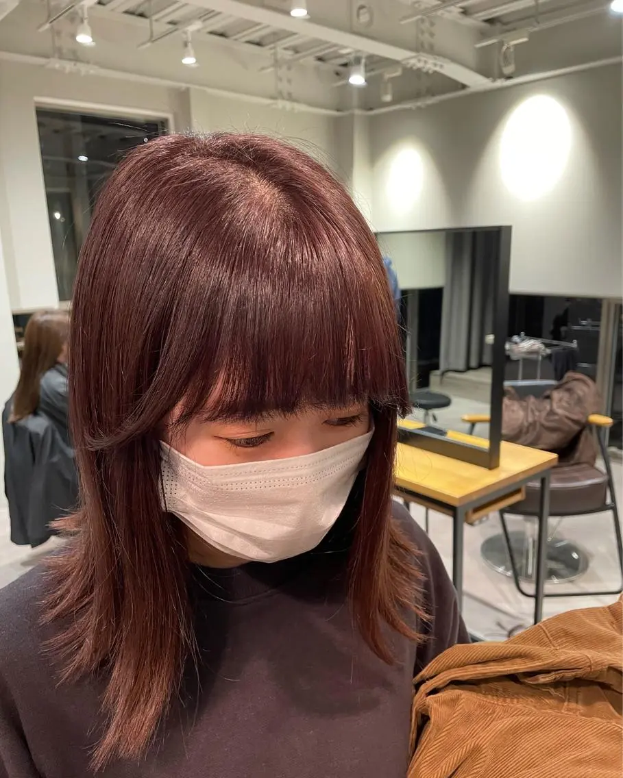 ミディアム カラー アッシュ ブリーチ ケアブリーチ ショコラグレージュ ダークアッシュ カット ヘアカラー トリートメント 韓国風/オシャレ /縮毛矯正/滝口琴未のヘアスタイル