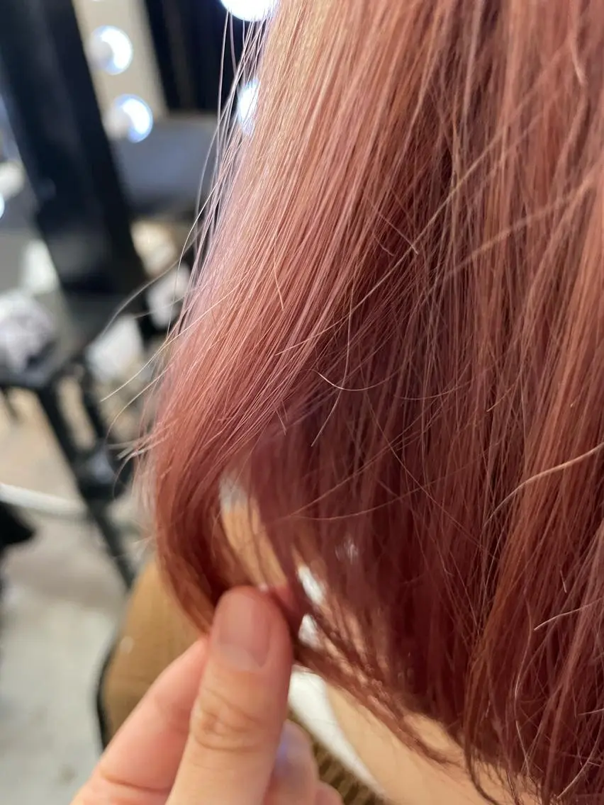ショート カラー ブリーチ ダブルカラー ピンクカラー カット ヘアカラー ブリーチなし透明感 タケザワミキのヘアスタイル