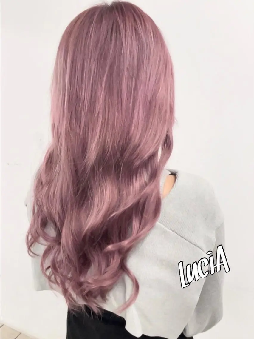 カラー ヘアアレンジ ロング シールエクステ アディクシーカラー バレイヤージュ ブリーチ ケアブリーチ エクステ7:30〜 LuciA\5900のヘアスタイル