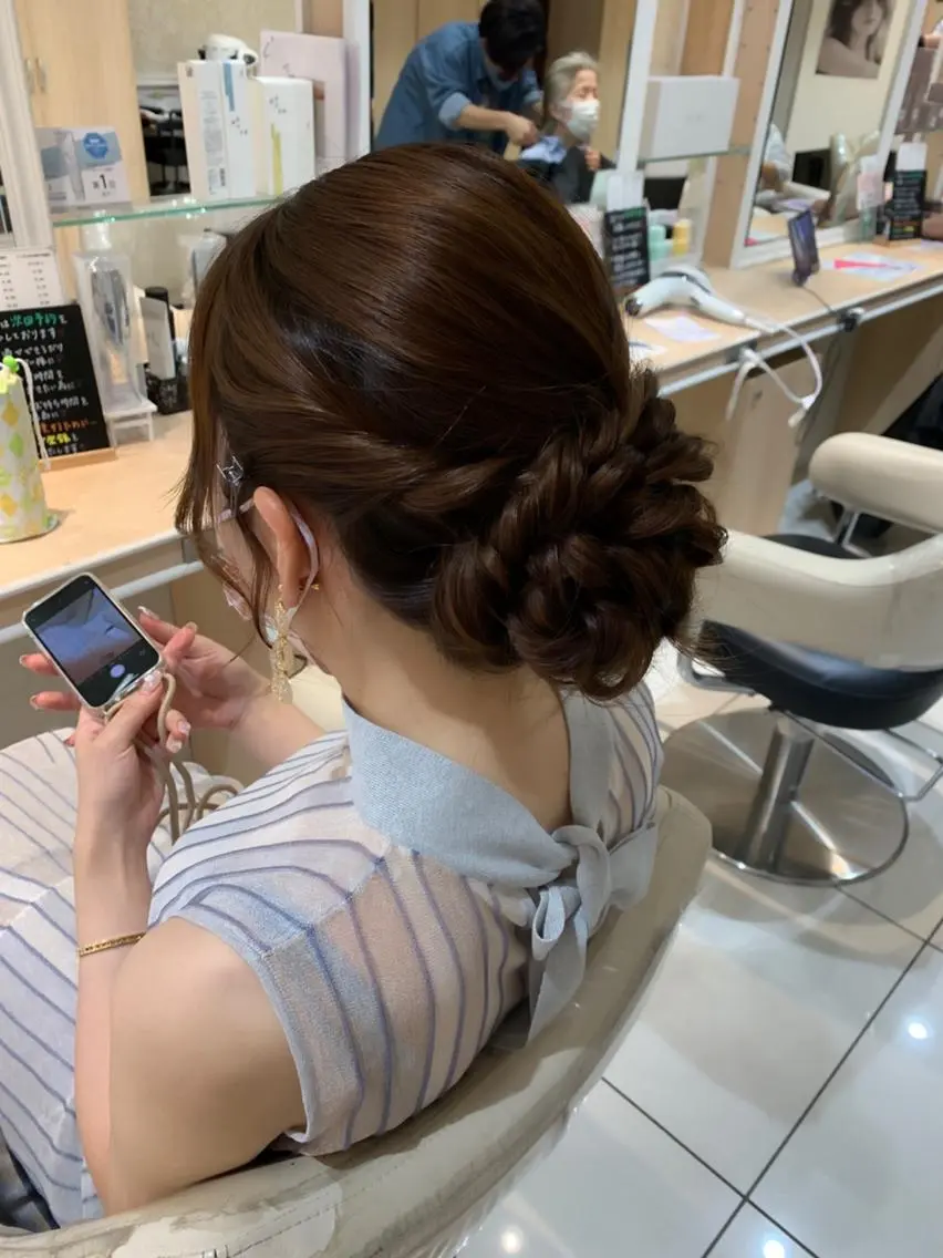 ロング ヘアアレンジ ヘアセット 宮永 璃沙のヘアスタイル