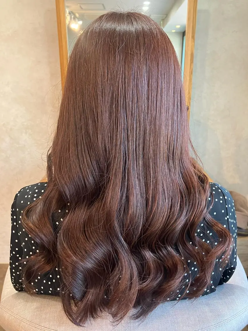 ロング カラー ピンクカラー Hair&Make Nahoのマツエク・マツパデザイン