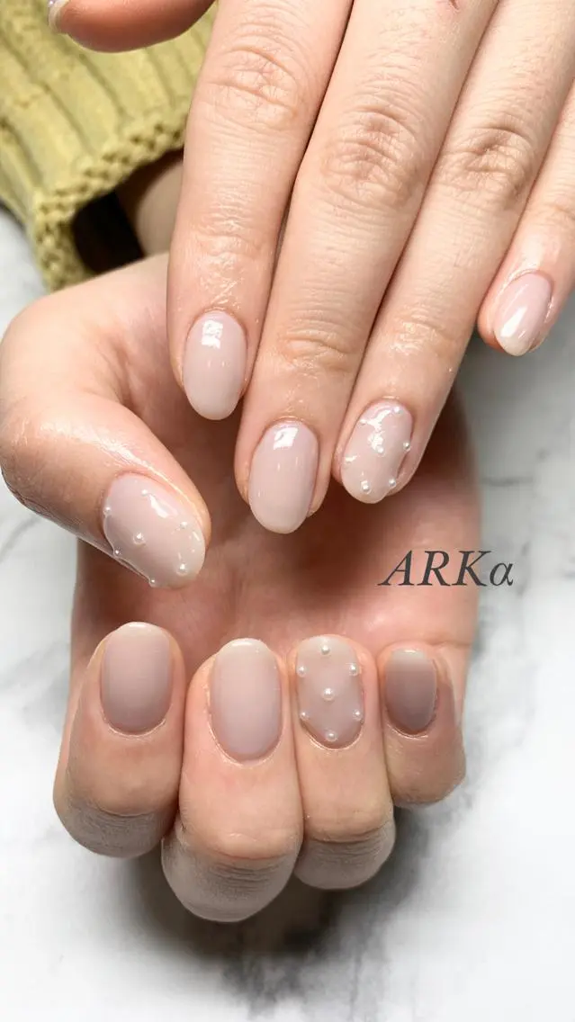 ショート ネイル ハンドネイル Nailsalon ARKαのネイルデザイン