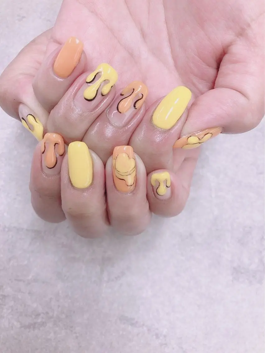 ネイル 黄色 FASTNAIL PLUS 新宿店のネイルデザイン