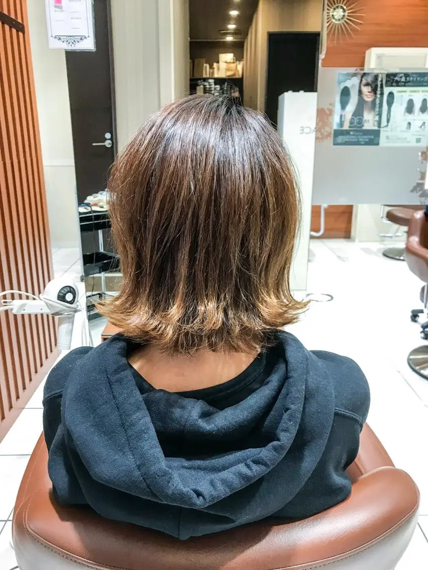 ショート カラー パーマ ショートボブ ボブ ショートヘア 外ハネヘア テラモト カズヨシのヘアスタイル