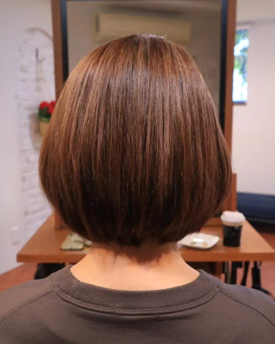 ミディアム カット 縮毛矯正 佐久間 将のヘアスタイル