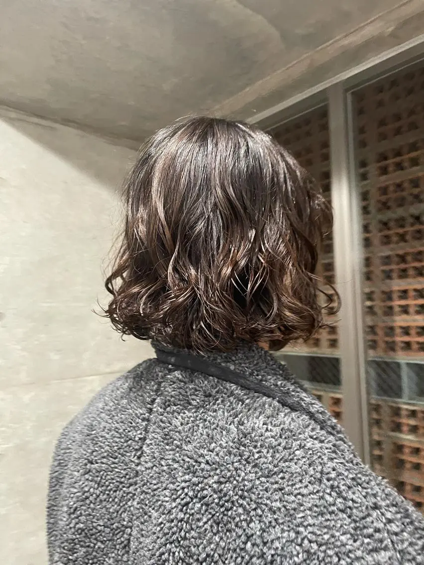 ミディアム カラー パーマ 吉田一輝 外国人パーマのヘアスタイル