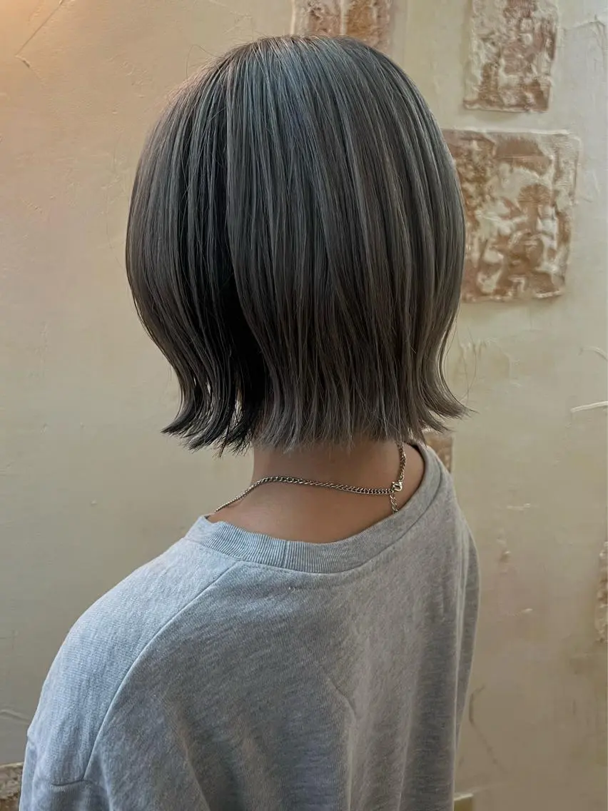 ショート 似合わせカット 退色まで透明感ある ダブルカラー/リクのヘアスタイル