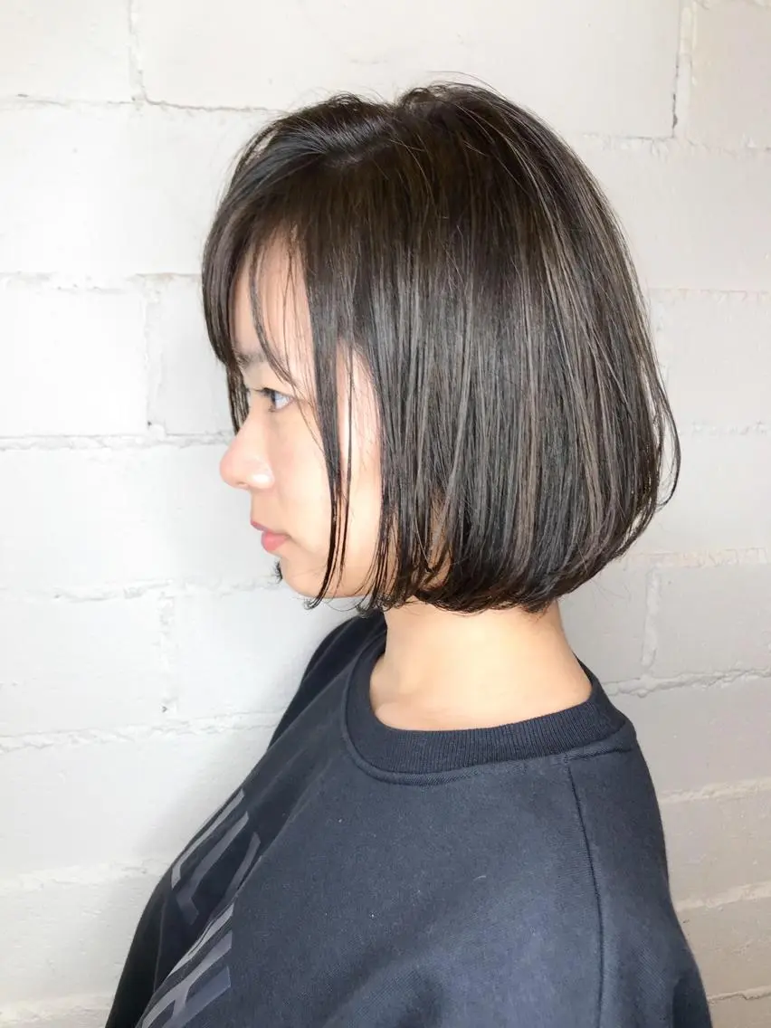 ミディアム カラー アッシュ アッシュグレー 黒髪 口コミ評価4.9⭐︎ カワナベ マサシのヘアスタイル