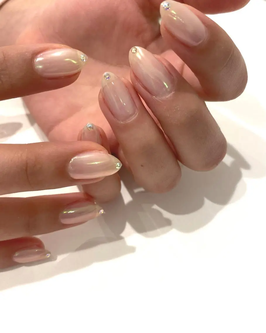 ネイル オーロラネイル キラキラネイル ハンドネイル Ann nailのネイルデザイン
