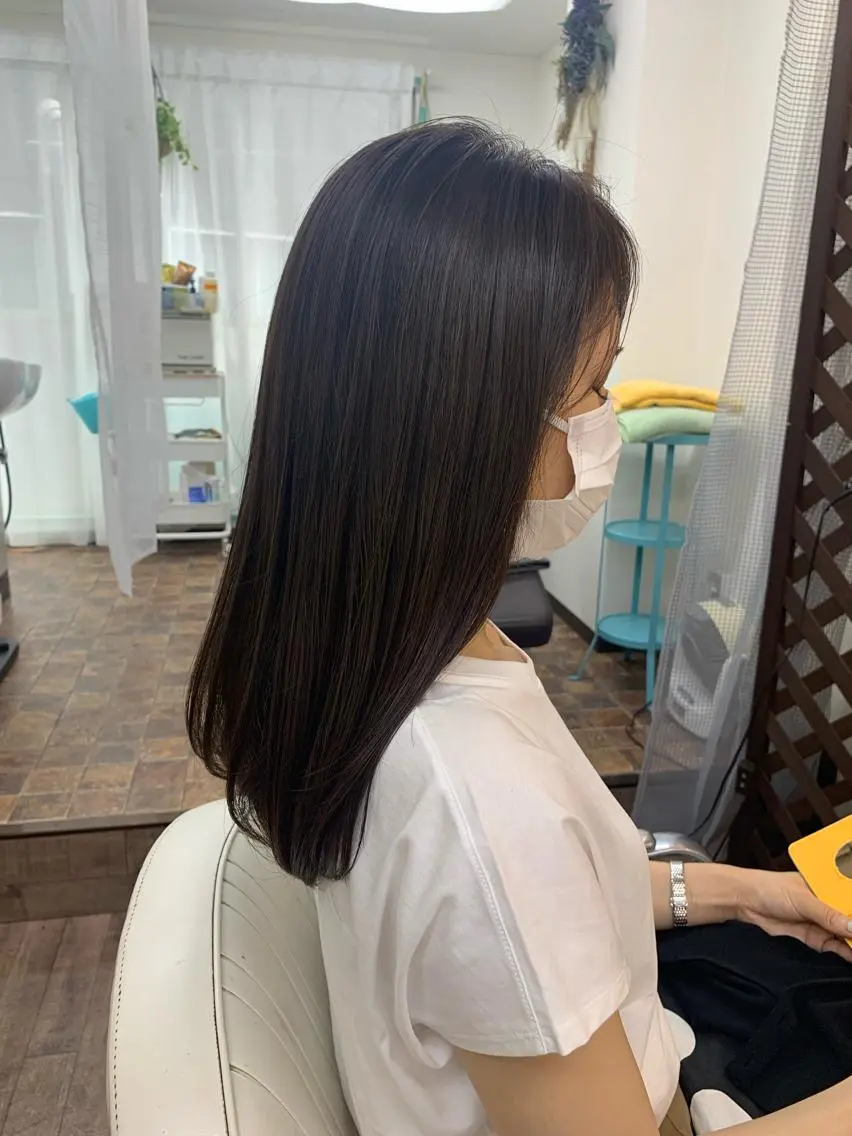 セミロング 髪質改善 縮毛矯正 カット 縮毛矯正 トリートメント hama yukiのヘアスタイル