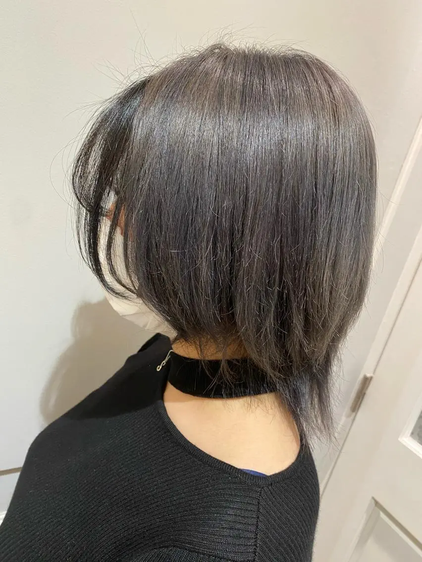 ショート 美髪矯正透明感カラー 江川　和輝のヘアスタイル