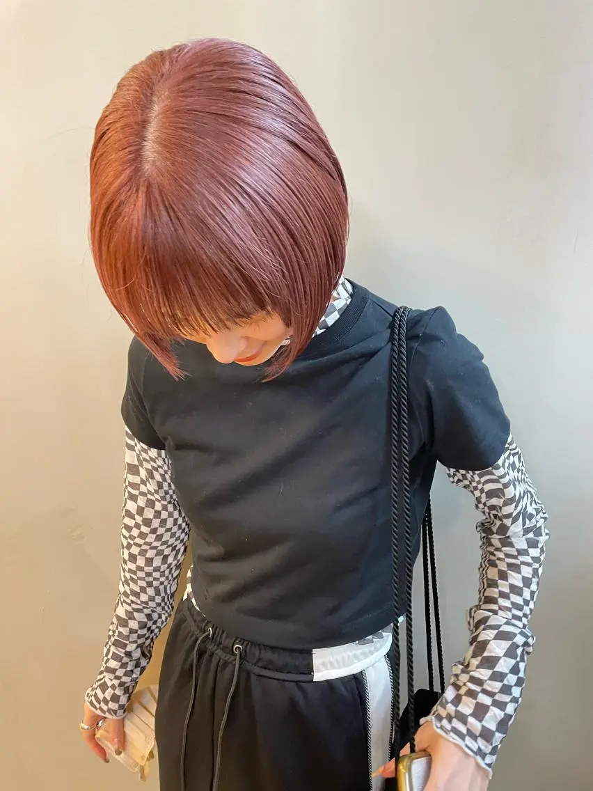ミディアム カラー パーマ ヘアアレンジ メンズ キッズ ネイル マツエク・マツパ アイブロウ カット ヘアカラー トリートメント tatsumi/ボブ ウルフ/レイヤーのヘアスタイル