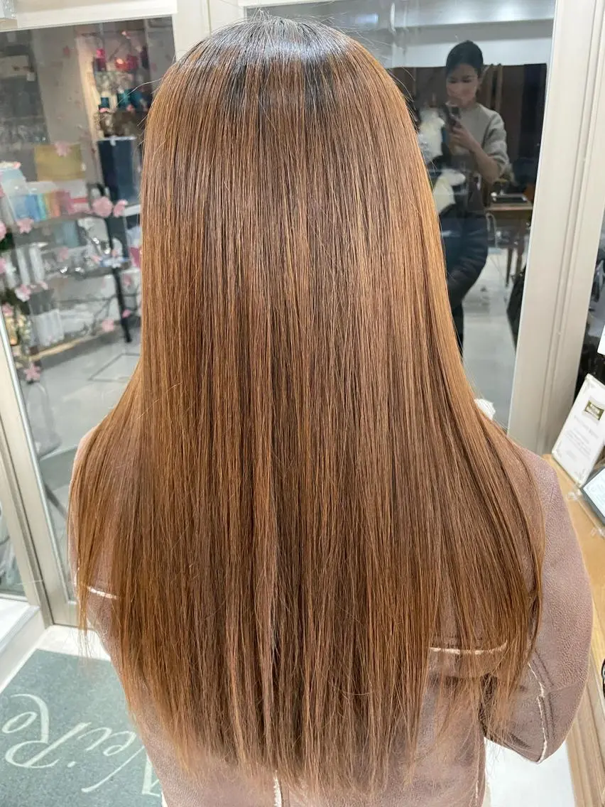 ロング 縮毛矯正 カット 縮毛矯正 あさひ かなのヘアスタイル
