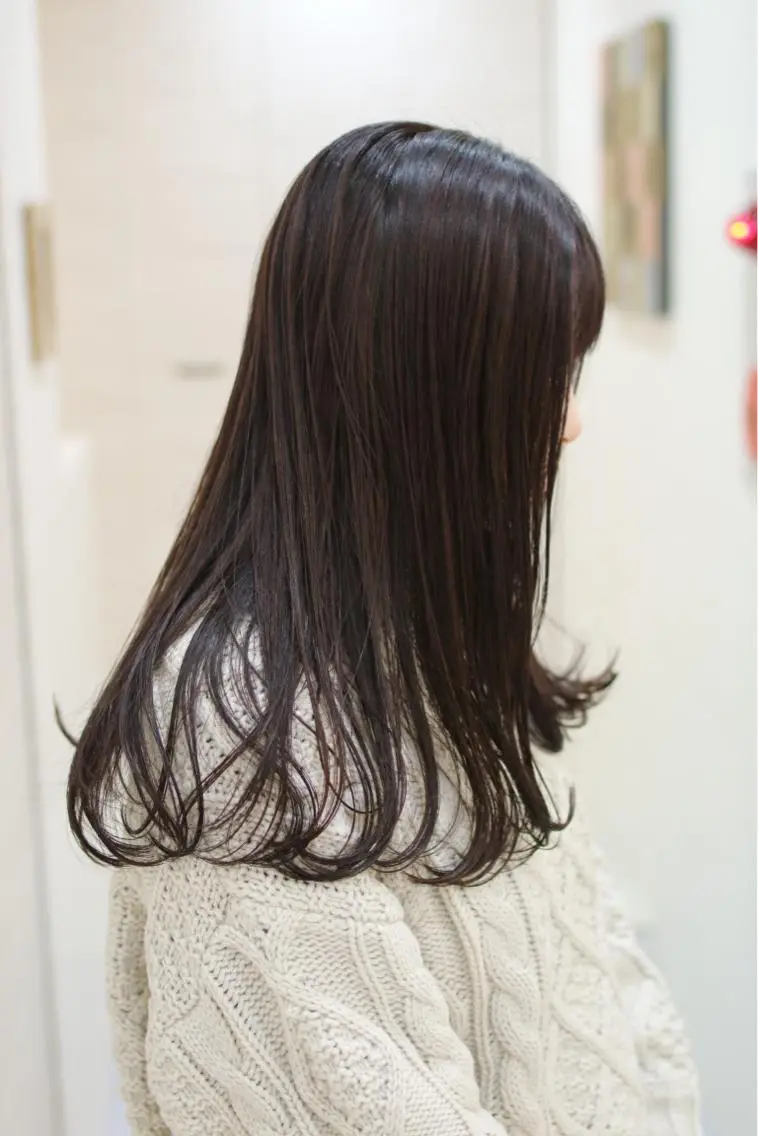 ロング カラー レッドカラー バイオレットカラー 斉藤 貴也のヘアスタイル