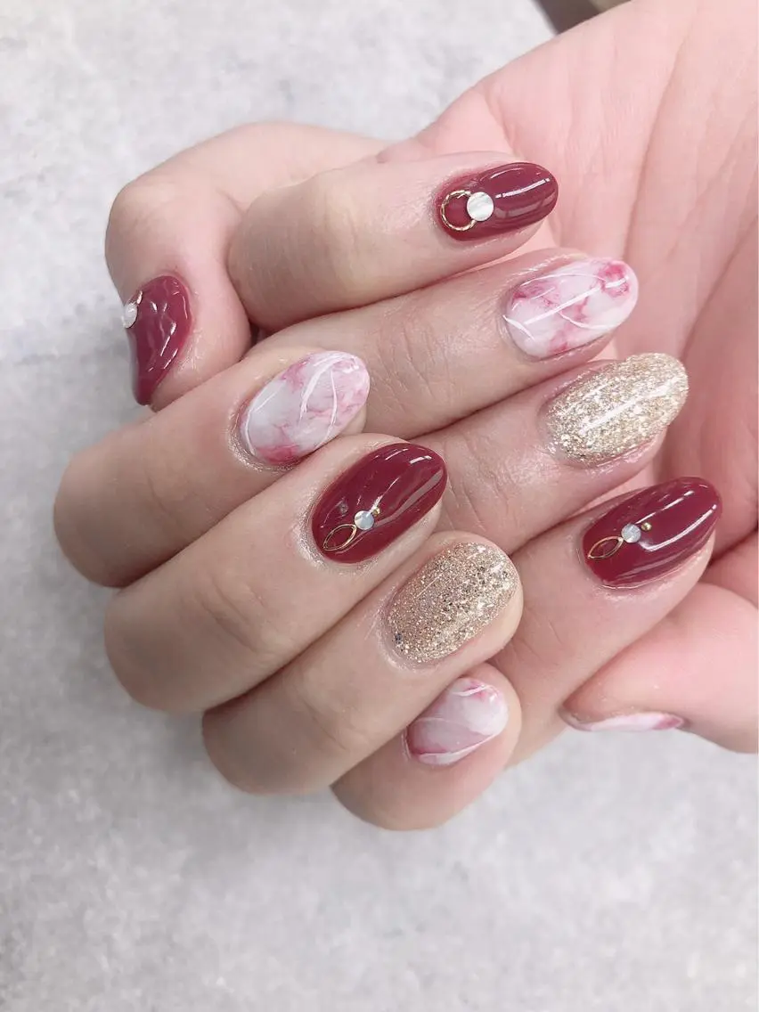 ネイル ボルドー FASTNAIL PLUS 新宿店のネイルデザイン