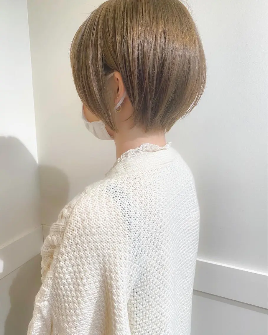 ショート カラー カット ヘアカラー トリートメント ボブ　ショート 特化 迫田紘史のヘアスタイル