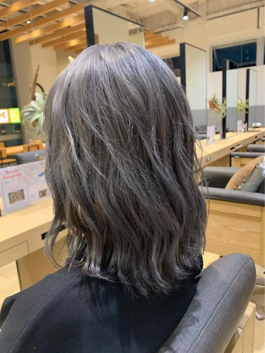ミディアム カラー 韓国風・ブリーチなし ・あり後藤 一斗店長のヘアスタイル