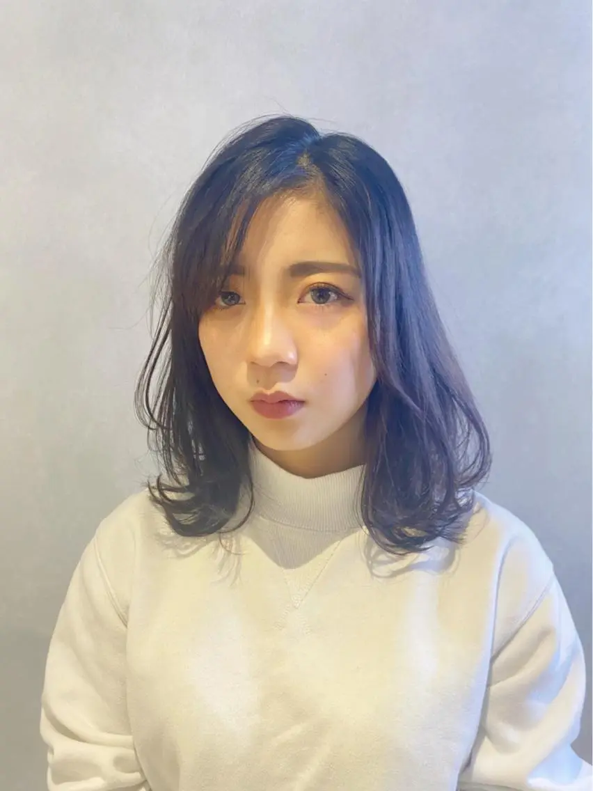 ミディアム カラー レイヤーカット カット 縮毛矯正の達人 山北 直哉のヘアスタイル