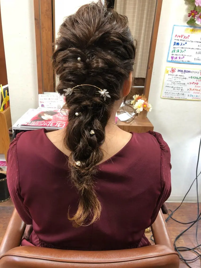 ロング ヘアアレンジ ロング 大野 まゆのヘアスタイル