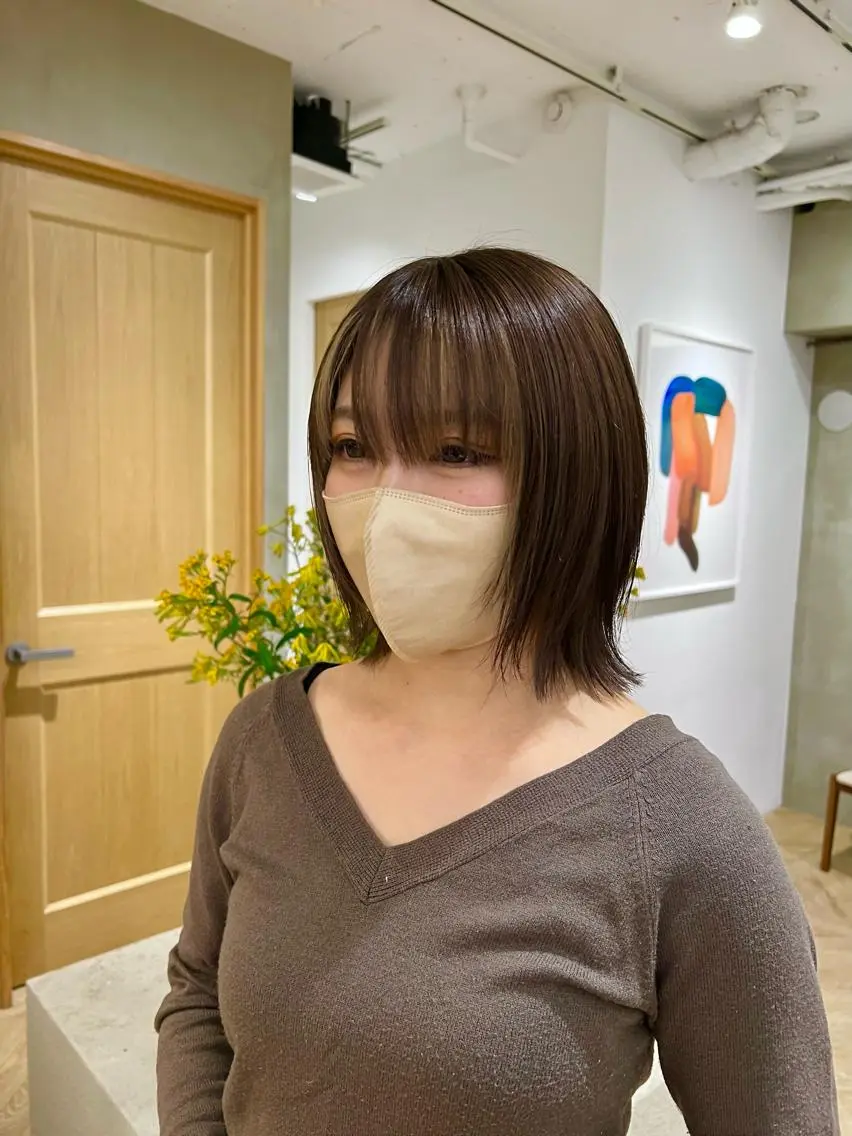 ショート 似合わせレイヤー ＆縮毛矯正のヘアスタイル