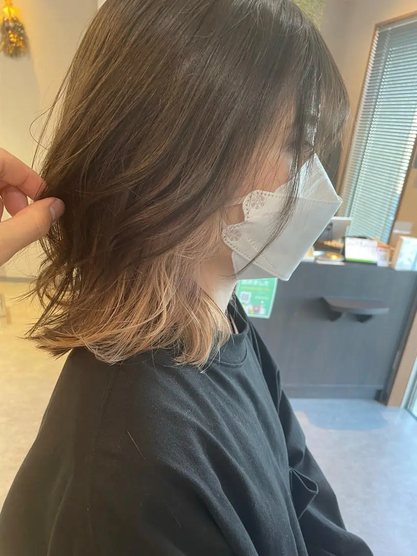 ミディアム カラー カット ヘアカラー 山本 貴弘のヘアスタイル