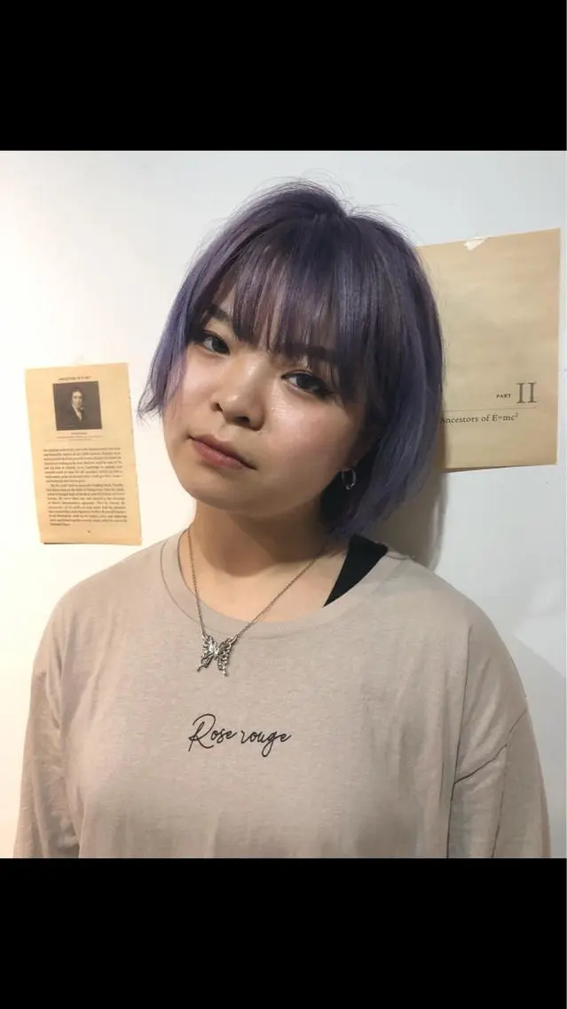ショート カラー ラベンダーカラー MIYU💋💖 〈XENA渋谷本店〉のヘアスタイル