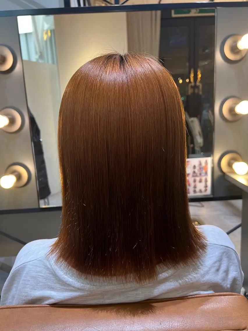セミロング カット 縮毛矯正 トリートメント 髪質改善ストレート Kantaのヘアスタイル