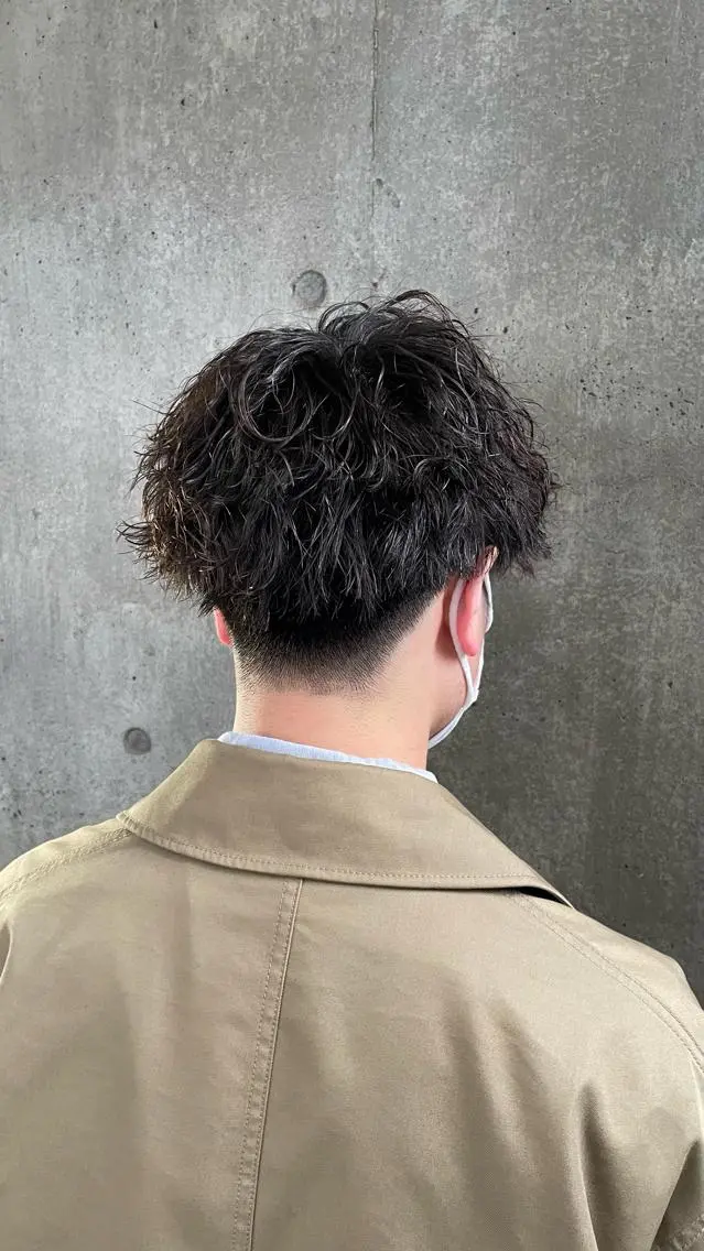 パーマ メンズ もりたみかこ 美容師お休み中のヘアスタイル