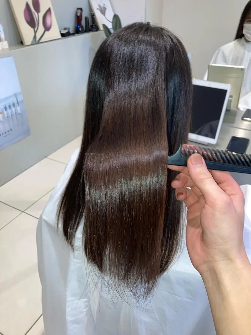 ロング 縮毛矯正 matiz 権野 元紹のヘアスタイル