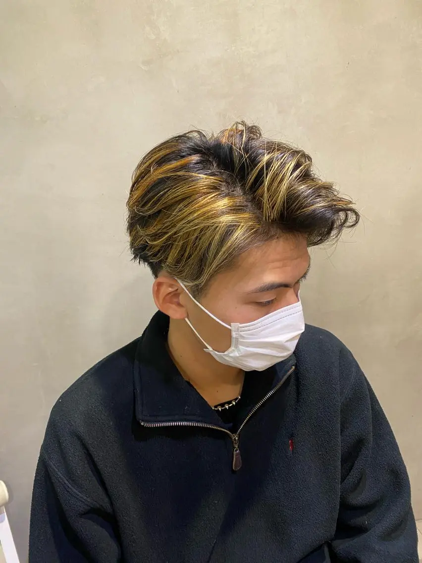 カラー メンズ メンズハイライト ハイライトカラー カット ヘアカラー トリートメント ✨メンズスタイル✨ Daiのヘアスタイル