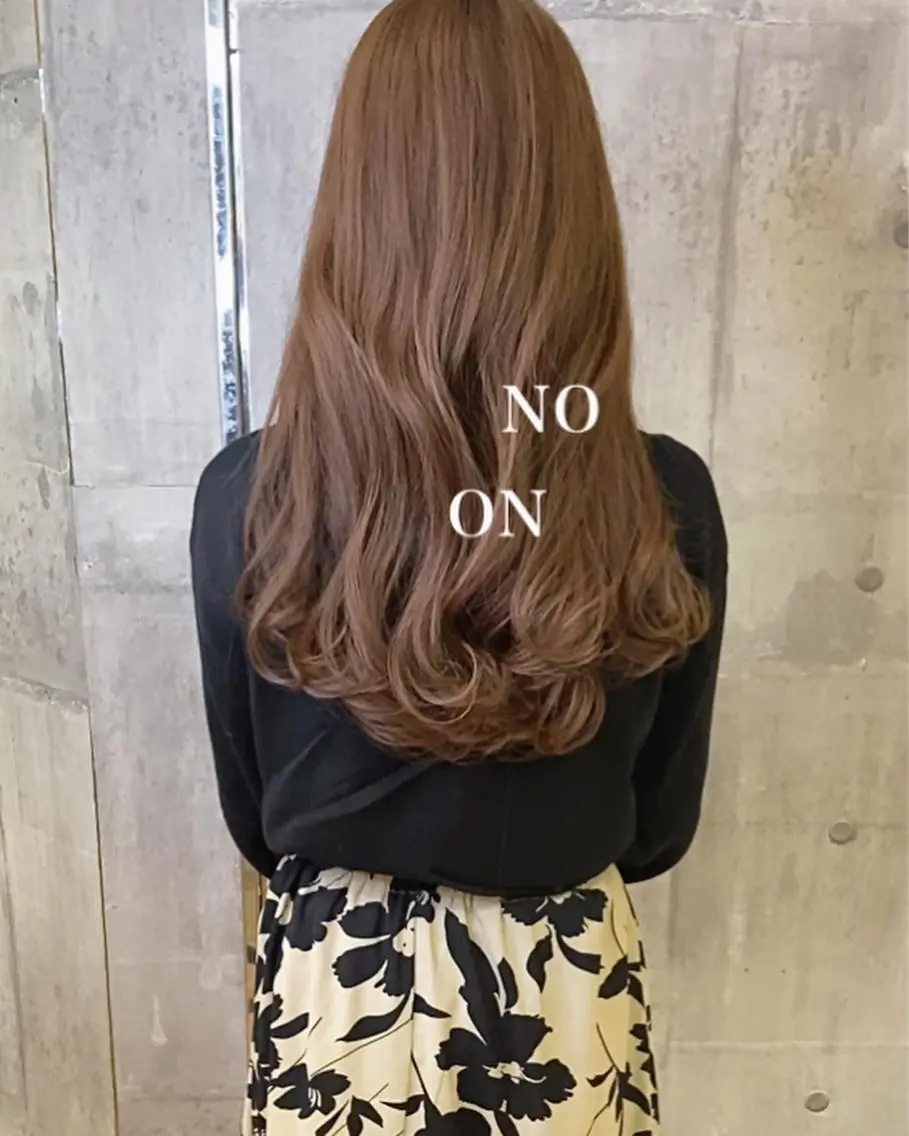 ロング カラー ブリーチ ブリーチなしカラー カット ヘアカラー トリートメント 田室 和幸のヘアスタイル