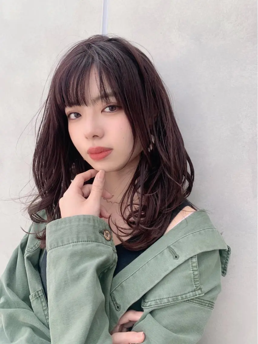セミロング カット ヘアカラー トリートメント 中園 祥吾のヘアスタイル