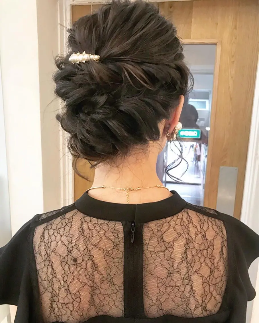 ミディアム ヘアアレンジ クニモトハルナ ボブ/柔らかカラーのヘアスタイル