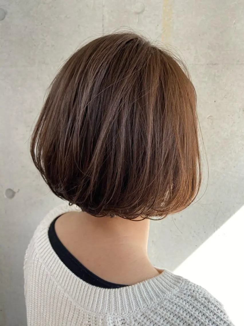 ミディアム カラー カット ヘアカラー トリートメント 川端 康介のヘアスタイル