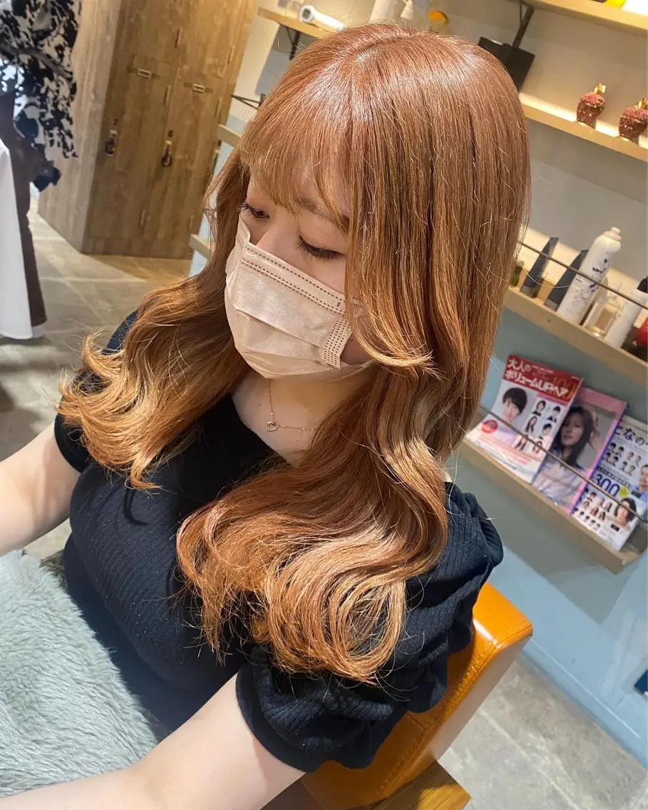 ロング カット 縮毛矯正 トリートメント 🩵盛れる顔周りヘア EMI🩵のヘアスタイル