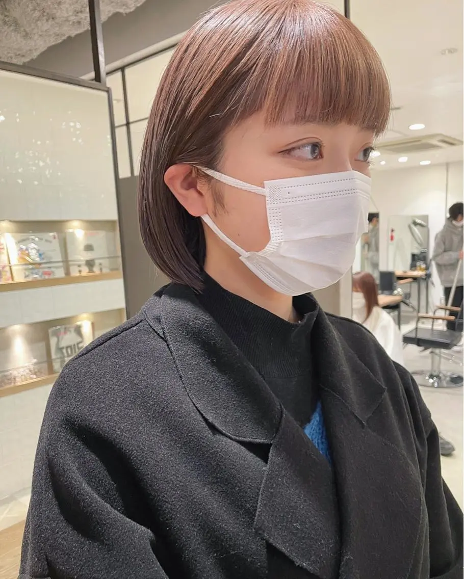 ショート カラー ベージュカラー ブリーチ ボブ カット ヘアカラー トリートメント 村上雅人 ナチュラルモードのヘアスタイル