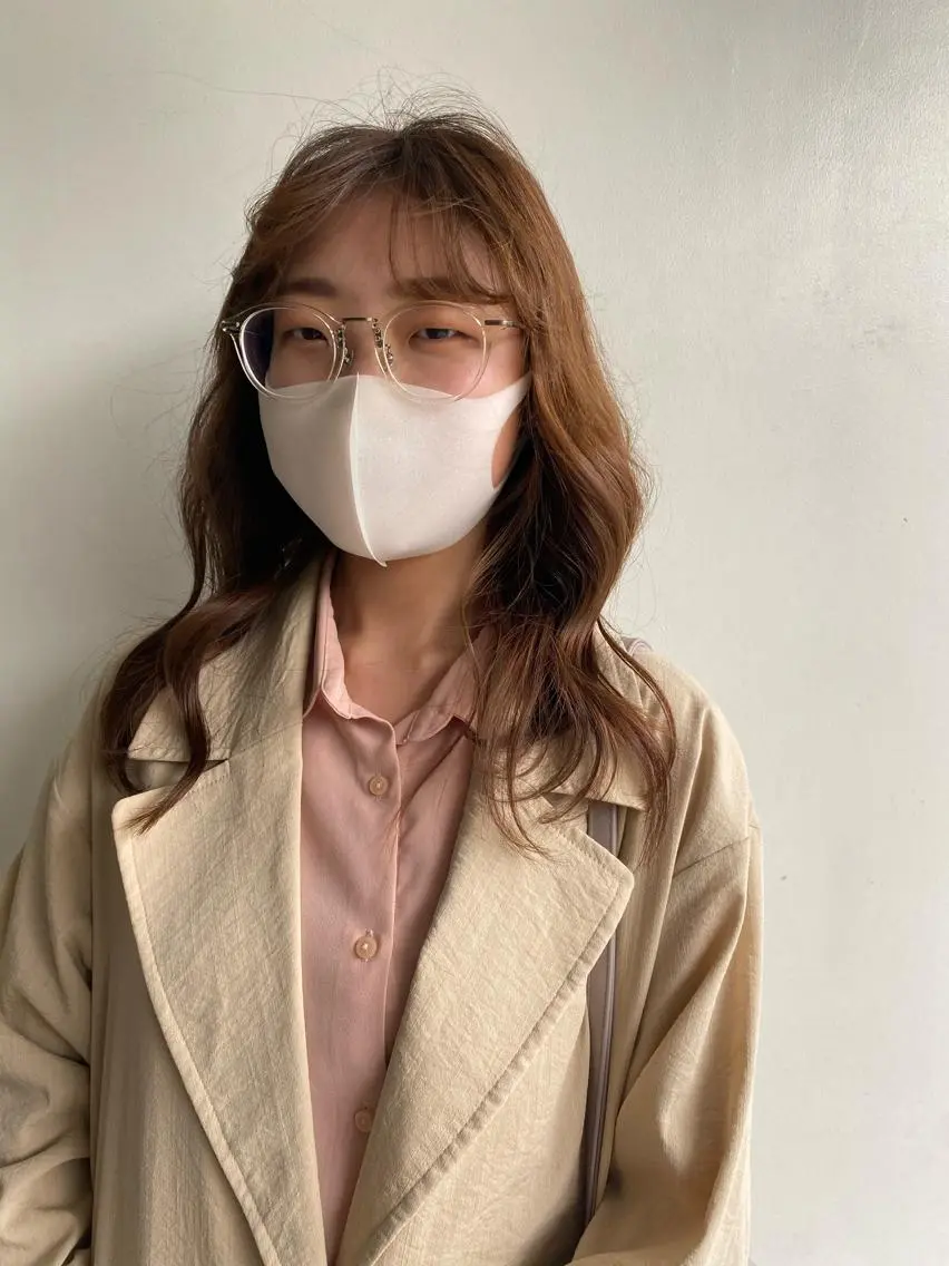 セミロング カラー ブリーチ 透明感カラー ブリーチなしカラー 🍃YURI 🍃のヘアスタイル
