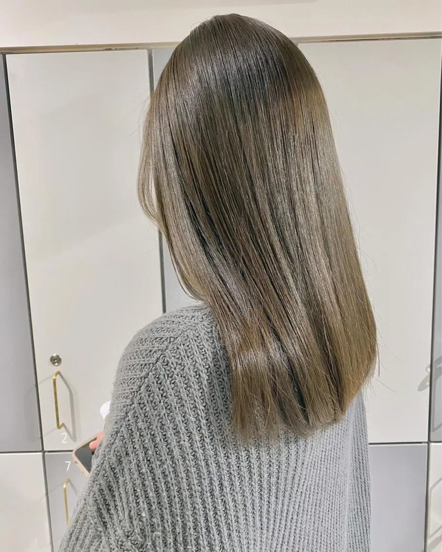 ミディアム カラー 透明感カラー 髪質改善 LOVESTOIKE 堂本のヘアスタイル