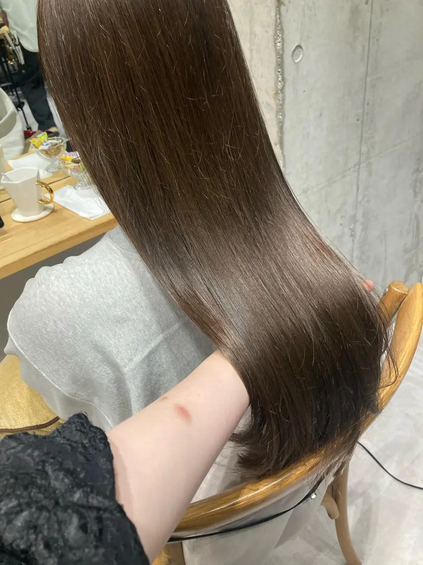 ロング ヘアカラー トリートメント ✨色持ちの良い艶 カラー✨蟹江真世のヘアスタイル