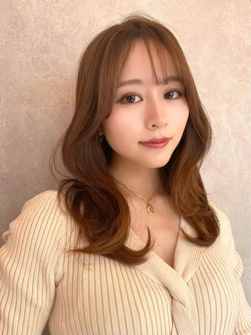 ミディアム カラー 上品ヘア🤍顔周り/ レイヤー✨/林遼一郎のヘアスタイル