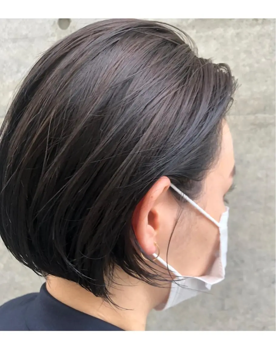ショート カラー やまさきえりこ ニュアンスパーマのヘアスタイル